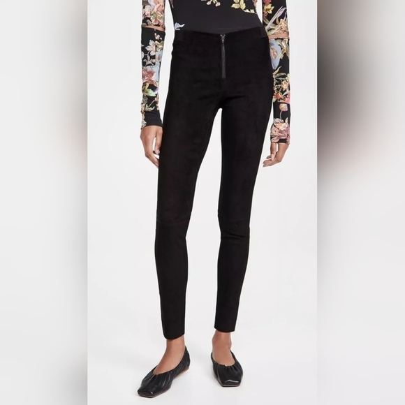 Alice + Olivia Lamb Leather Leggings 🍀 Small/ Medium 28 waist $798 Msrp - Picture 1 of 16